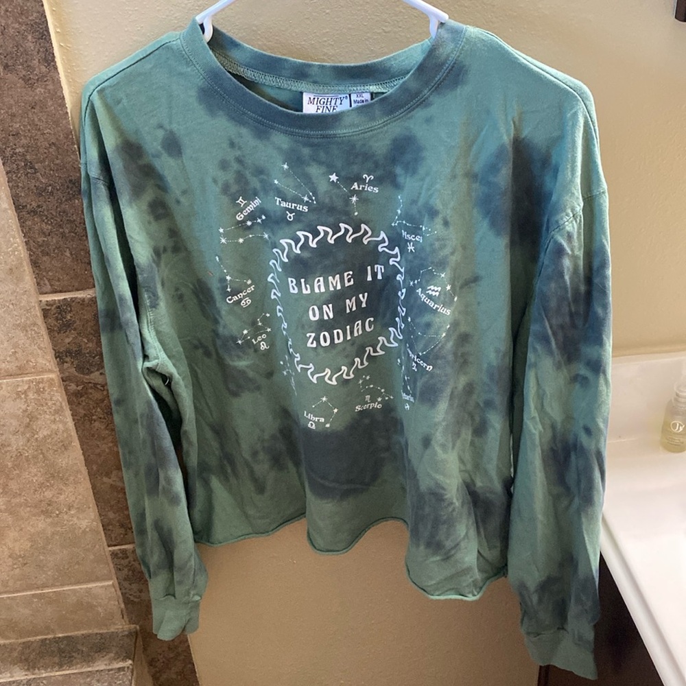 Mighty Fine tie-dyed zodiac long sleeve t-shirt